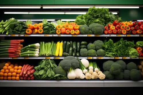 鲜活生机的视觉盛宴 农产品新鲜蔬菜货架摄影的艺术与价值
